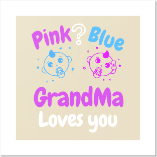 Pink or Blue GrandPa Loves you Posters and Art